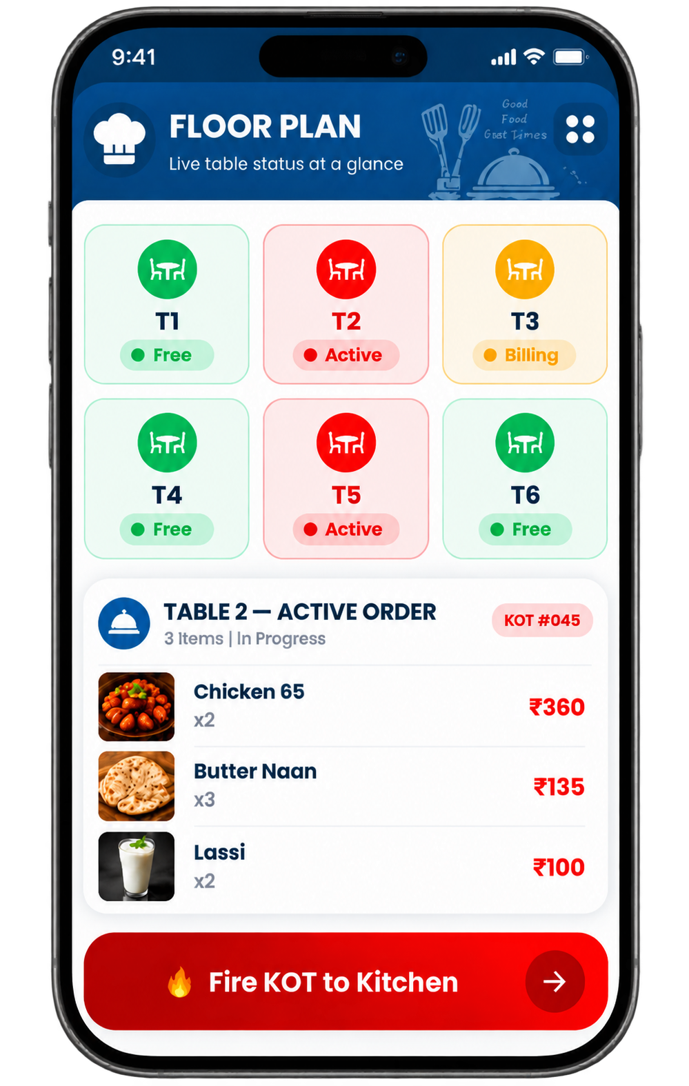 Billa Podu Waiter App